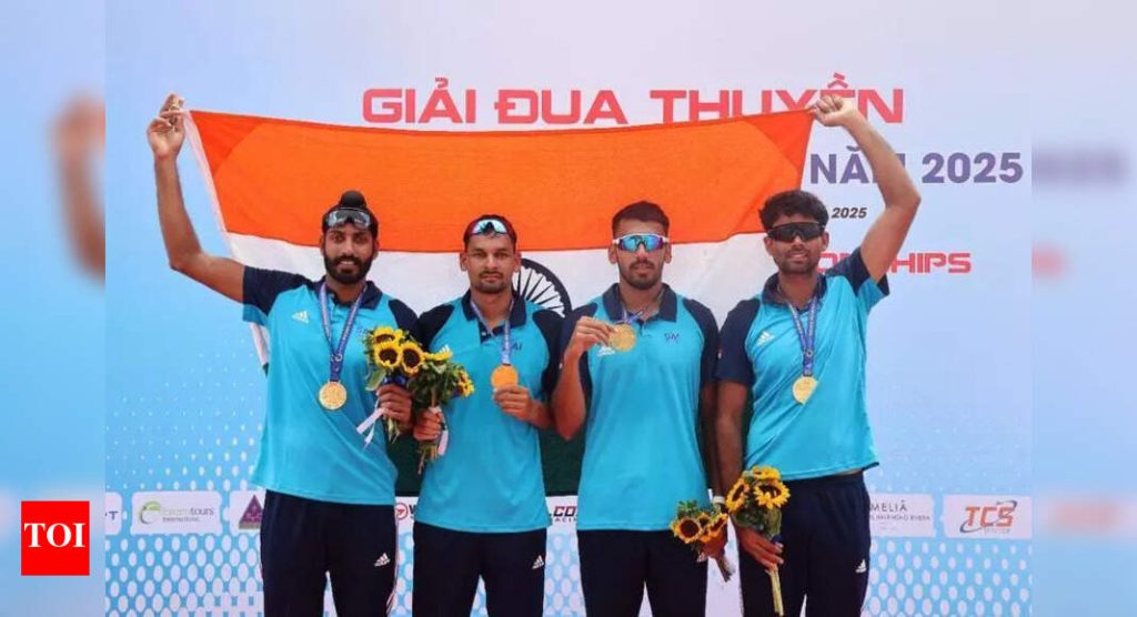 आशियाई चॅम्पियनशिपमध्ये भारतीय रोअर्स 2 सुवर्ण आणि 2 रौप्यपदकांसह चमक दाखवतात