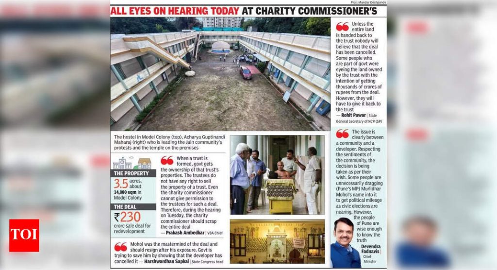 मॉडेल कॉलनी वसतिगृहाची जागा विकल्याप्रकरणी विश्वस्तांवर कारवाई करण्याची आंदोलकांची मागणी आहे