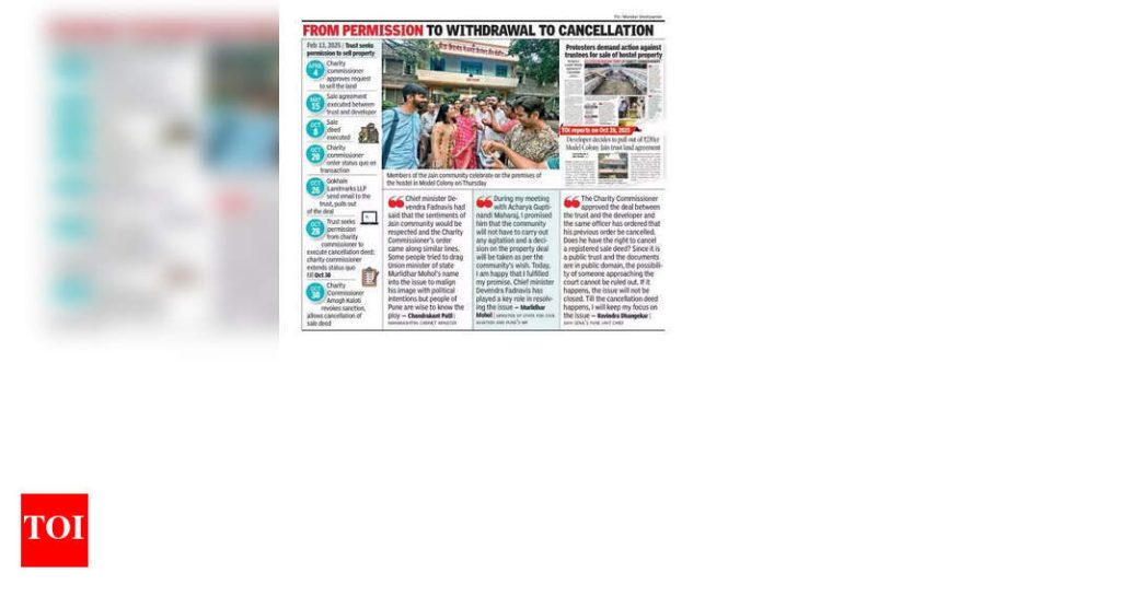 जैन ट्रस्टच्या जमिनीच्या पुनर्विकासाची मंजुरी रद्द, विक्री करार रद्द