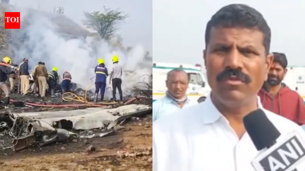 ‘विमानात 4-5 स्फोट’: प्रत्यक्षदर्शींनी बारामती दुर्घटनास्थळी भीषण दृश्य वर्णन केले; अजित पवारांसह 5 मृत | पुणे बातम्या