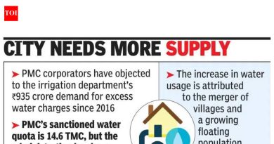 पाटबंधारे विभागाच्या वाढीव पाण्यासाठी ९३५ कोटी रुपयांच्या थकबाकीच्या मागणीला पुण्यातील नगरसेवकांचा विरोध
